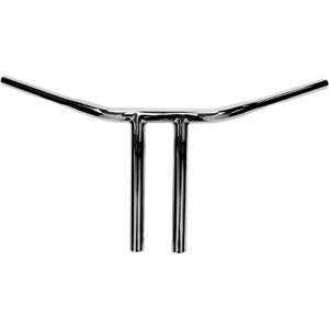 Drag Specialties 10 Inch T-Bar (Straight risers) 32mm (1-1/4 inch) Buffalo Bars in Chrome Finish (0601-1015)