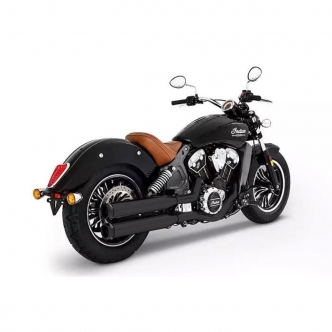 Rinehart Racing 3.5 Inch Slip-Ons In Black With Black End Caps For 2015-2023 Indian Scout Motorcycles (500-0505)