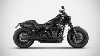 Zard 2 Into 1 Euro 4 Exhaust System In Black For 2018-2023 Softail Models (ZHD004S00SAO)