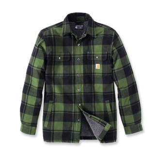 Carhartt Flannel Sherpa-lined Shirt Chive Size Small (ARM516979)