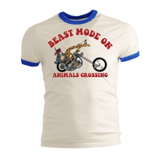 13 & 1/2 Magazine Beast Mode Ringer T-shirt Off White Size Small (ARM708795)