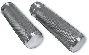 Joker Machine Sensor Type Knurled Handgrips In Clear Anodised Finish For 2008-2023 Harley Davidson Electronic Throttle Models (03-89CL)