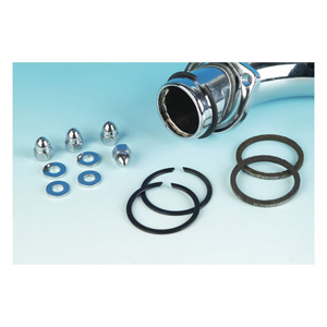 James Exhaust Gasket & Mount Kit (With Stock 84-90 Style Gaskets) With Pressed Wire Gaskets & Acorn Nuts For 1984-2023 B.T., 1986-2023 XL, 2008-2012 XR1200, 1987-2010 Buell XB Models (65324-83-KW1)