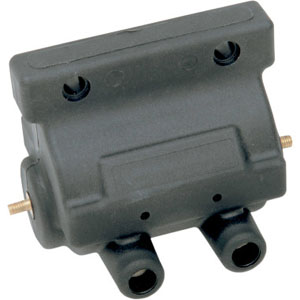Drag Specialties 12 Volt Dual Fire Ignition Coil In Black, 4 Ohm Electronic Ignition (10-2024)
