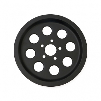 DOSS Pulley Cover In Black Finish For Harley Davidson 1982-1999 Big Twin Models with 70 tooth pulley (ARM948215)