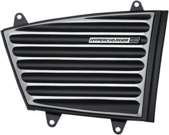 Kuryakyn Classic Faceplate For Hypercharger ES In Chrome/Black Finish For All Hypercharger ES Air Cleaners (9369)