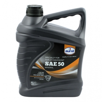 Eurol 4 Litre Motor Oil SAE 50W SF-CC For 1936-1983 Big Twin, 1957-1985 XL Sportster (Excluding Evo Engines) Models (ARM734955)