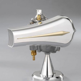 Kustom Tech Nostalgia Style Air Cover For S&S Super E/G In Aluminium Polished And Brass (02-020)