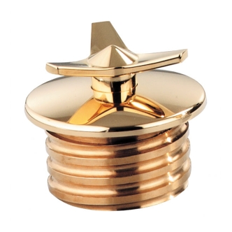 Kustom Tech Brass Gas Cap Spinner Style Right Vented (10-020)