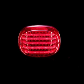 Custom Dynamics Probeam Squareback LED Taillight Without Window in Red Finish For 1999-2017 Dyna, 1999-2020 Sportster, 1999-2017 Softail, 2005-2013 Touring Models (PB-TL-SB-R)