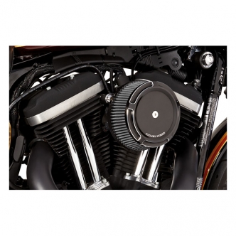 Arlen Ness Beveled Stage 1 Big Sucker Air Cleaner Kit In Black With Synthetic Air Filter For Harley Davidson 1998-2020 Sportster Models (50-844)