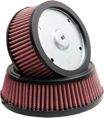 Arlen Ness Replacement Air Filter Big Sucker Stage 1 For 1993-1999 B.T. with CV carb, 2000-2015 Softail, 1999-2017 Dyna (excl. 2017 FXDLS) 1999-2007 FLT, 1988-2020 XL with Custom Round Cover (18-098)