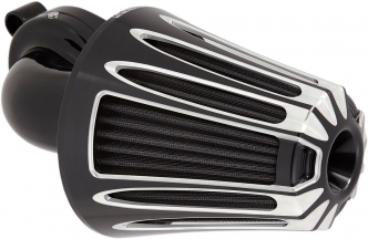 Arlen Ness Deep Cut Monster Sucker Air Cleaner In Black Finish For Harley Davidson 2000-2017 Dyna, Softail & Touring Models (Excl. E-Throttle) (81-004)