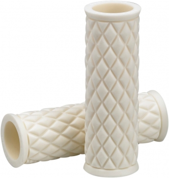Biltwell Alumicore TPV Rubber Grip Sleeves in White Finish (6706-0201)