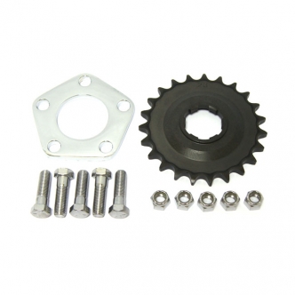 Doss 1/4 Inch 23 Teeth Offset Sprocket & Spacer Kit For 1936-1985 4-Speed B.T. And Custom Applications (ARM895529)