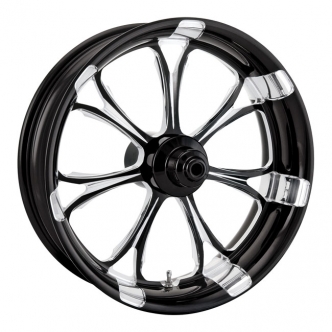 Performance Machine 18 x 3.5 Front Paramount Wheel In Contrast Cut For Harley Davidson 2011-2015 FXST Standard & 2011-2013 FXS Blackline With ABS Models (1249-7806R-PAR-BM)