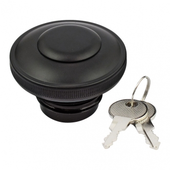 DOSS Vented Gas Cap With Lock in Black Finish For 1983-1995 Harley Davidson (Excluding FLT) Models (ARM160015)