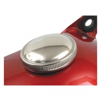 DOSS Non-Vented Left Side Screw In Gas Cap in Stainless Steel For 1983-1995 Harley Davidson (Excluding FLT) Models (ARM515509)