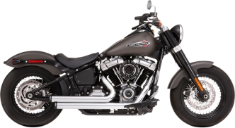 Rinehart Racing 2-Into-2 System Flush In Chrome With Black End Caps For Harley Davidson 2018-2023 Softail Models (300-1100)
