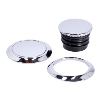 Doss Pop-up Flush Gas Cap Set In Chrome For 2018-2022 M8 Softail With Left & Right Side Caps (ARM574459)