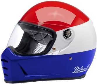 Biltwell Lane Splitter Helmet - Podium Gloss Red/White/Blue - Size Small (1004-549-102)