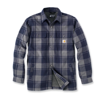 Carhartt Flannel Sherpa-lined Shirt Navy Size XL (ARM316979)